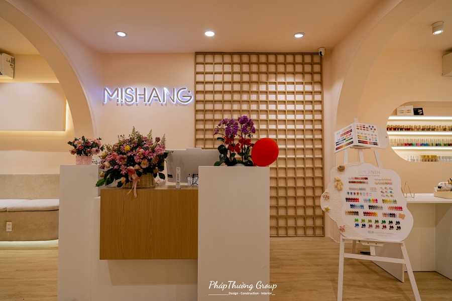 Dự Án Thiết Kế Spa Kết Hợp Nail Mishang