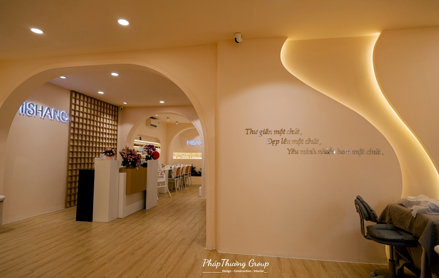 Dự Án Thiết Kế Spa Kết Hợp Nail Mishang