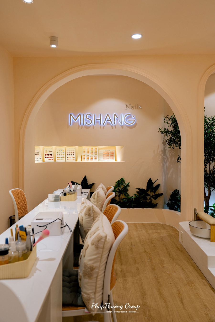 Dự Án Thiết Kế Spa Kết Hợp Nail Mishang