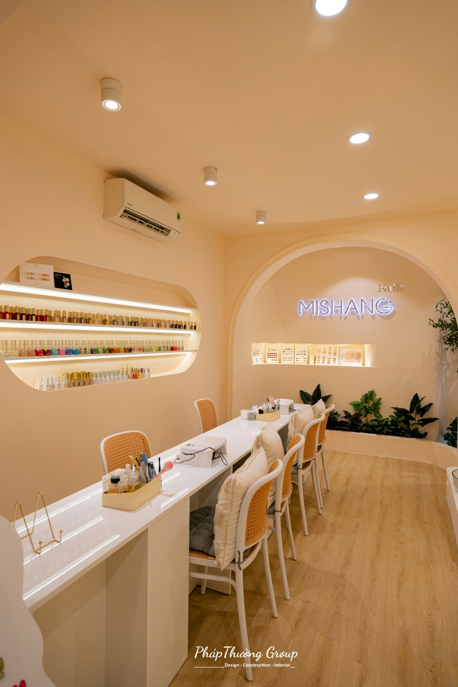 Dự Án Thiết Kế Spa Kết Hợp Nail Mishang