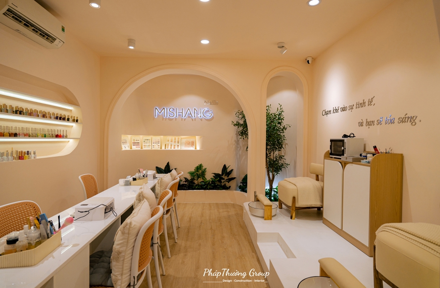 Dự Án Thiết Kế Spa Kết Hợp Nail Mishang