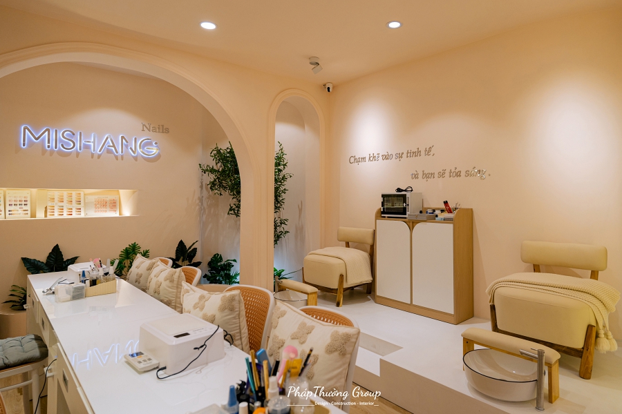 Dự Án Thiết Kế Spa Kết Hợp Nail Mishang